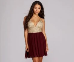 Windsor. Melissa Formal Metallic Party Dress | Shop Top Deals