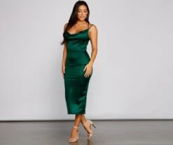 Windsor. Maya Cowl Neck Satin Formal Dress | Shop Top Deals