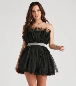 Windsor. Belle Tulle Rhinestone Short Dress | Shop Top Deals