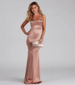 Windsor. Ciara Sleeveless Satin Formal Dress | Shop Top Deals