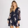 Windsor. Floral Chiffon Long Sleeve Skater Dress | Shop Top Deals