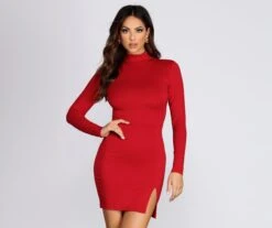 Windsor. Curves Ahead Knit Mini Dress | Shop Top Deals