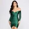 Windsor. Satin Sweetheart Ruched Mini Dress | Shop Top Deals