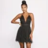 Windsor. Lace Allure Mesh Skater Dress | Shop Top Deals