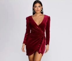 Windsor. Wrapped In Luxe Velvet Mini Dress | Shop Top Deals