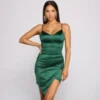 Windsor. So Sleek Ruched Satin Mini Dress | Shop Top Deals