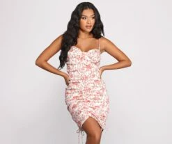 Windsor. Double Drawstring Floral Mini Dress | Shop Top Deals