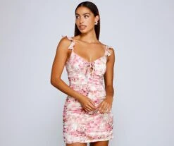 Windsor. Weekend-Ready Floral Chiffon Mini Dress | Shop Top Deals