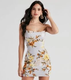 Windsor. Sweet Floral Knit Mini Dress | Shop Top Deals