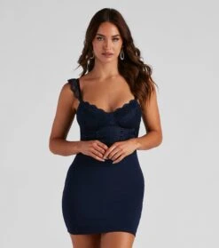Windsor. Lace Setter Corset Crepe Dress | Shop Top Deals