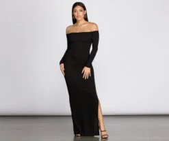 Windsor. Knits An Essential Off Shoulder Maxi Dress | Shop Top Deals