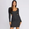 Windsor. Ribbed Knit Cut Out Midi Dress | Shop Top Deals