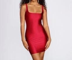 Windsor. Sleek Satin Mini Dress | Shop Top Deals