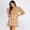 Windsor. Chiffon Sweetheart Smocked Mini Dress | Shop Top Deals
