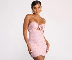 Windsor. Floral Ditsy Smocked Tie Front Mini Dress | Shop Top Deals