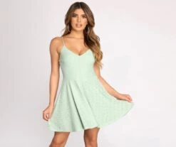 Windsor. Eyelet Breeze Sleeveless Skater Dress | Shop Top Deals