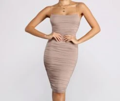 Windsor. Friday Night Ruched Midi Dress | Shop Top Deals