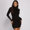 Windsor. Trendy Girl Turtleneck Mini Dress | Shop Top Deals