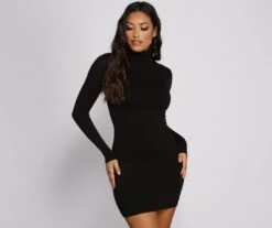 Windsor. Trendy Girl Turtleneck Mini Dress | Shop Top Deals