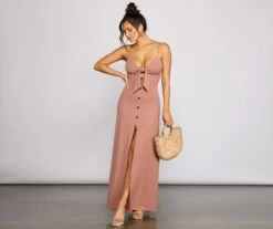 Windsor. Effortless Style Tie-Front Maxi Dress | Shop Top Deals