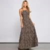 Windsor. Fiercely Stylish Lace-Up Leopard Maxi Dress | Shop Top Deals