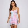 Windsor. Making Waves Tie Dye Ruched Mini Dress | Shop Top Deals