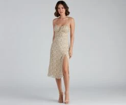 Windsor. Floral Retreat Chiffon Sweetheart Midi Dress | Shop Top Deals