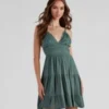 Windsor. Let It Flow Crochet V-Neck Skater Dress | Shop Top Deals