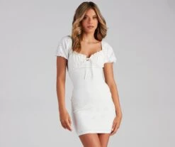 Windsor. Eye On The Eyelet Lace Mini Dress | Shop Top Deals