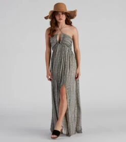 Windsor. Life Made Easy Linen Halter Maxi Dress | Shop Top Deals