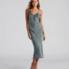Windsor. Bohemian Oasis Scoop Neck Midi Dress | Shop Top Deals