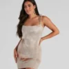 Windsor. Trendy Neutral Tie-Dye Mini Dress | Shop Top Deals