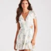 Windsor. Island Oasis Tropical Cutout Skater Dress | Shop Top Deals