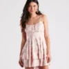 Windsor. Sweet And Cute Floral Ruffle Short Dress | Shop Top Deals