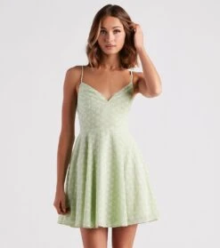 Windsor. Sway With Me Eyelet Lace Skater Dress | Shop Top Deals