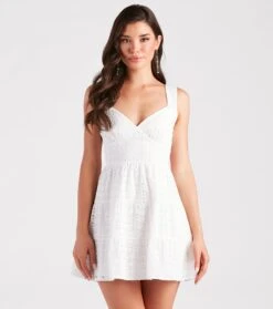 Windsor. Favorite Darling Eyelet Lace V-Neck Dress | Shop Top Deals