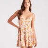 Windsor. 70s Groove Floral Tie-Back Skater Dress | Shop Top Deals -HANA Luxury Wear Shop 05102 5053 1 247x279 1
