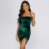 Windsor. Ruched And Luxe Velvet Mini Dress | Shop Top Deals