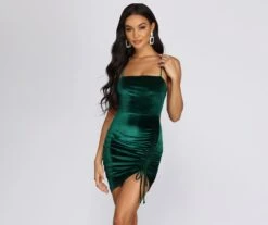 Windsor. Ruched And Luxe Velvet Mini Dress | Shop Top Deals