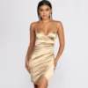 Windsor. Good Vibes Satin Mini Dress | Shop Top Deals