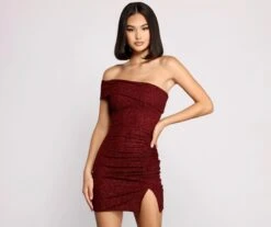 Windsor. First Impression One-Shoulder Glitter Mini Dress | Shop Top Deals
