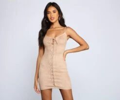 Windsor. Major Headturner Faux Suede Mini Dress | Shop Top Deals