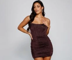 Windsor. Gorgeous Shimmer Corset Mini Dress | Shop Top Deals