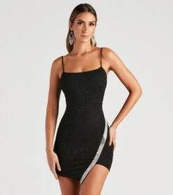 Windsor. All Night Glamour Rhinestone Glitter Mini Dress | Shop Top Deals