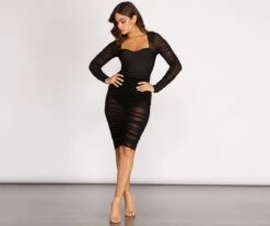 Windsor. Ruched Mesh Bandage Dress | Shop Top Deals