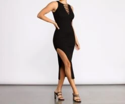 Windsor. Double Take Ribbed Midi Dress | Shop Top Deals