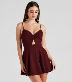 Windsor. Trendy Twist-Front Skater Romper | Shop Top Deals