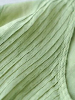 Women's Casual Dress Cotton Linen Dress White Dress Midi Dress Cotton Blend Basic Casual Outdoor Vacation V Neck Ruched Half Sleeve Summer Spring Fall 2023 Loose Fit White Green Apricot Pure Color M -HANA Luxury Wear Shop avkace1682564021568