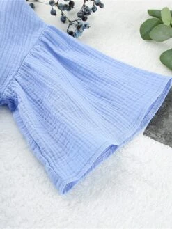 Women's Casual Dress Cotton Linen Dress Mini Dress Cotton Daily Basic Outdoor Home Daily V Neck Ruched Button 3/4 Length Sleeve Fall Autumn 2023 Loose Fit Navy Blue Blue Purple Plain S M L -HANA Luxury Wear Shop bctrez1692936387047