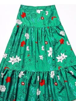 Women's Dress Set Two Piece Dress Skirt Set Long Dress Maxi Dress Yellow Green Sleeveless Floral Backless Summer Spring Spaghetti Strap Vacation 2023 S M L XL XXL 3XL -HANA Luxury Wear Shop bryuqs1645342495530